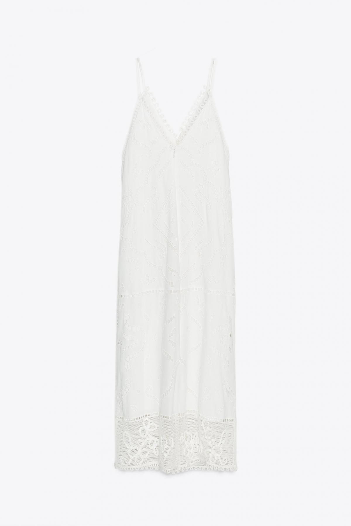 자라 에스닉 레이스 롱 원피스 6895/241 WHITE - 상세 이미지 3