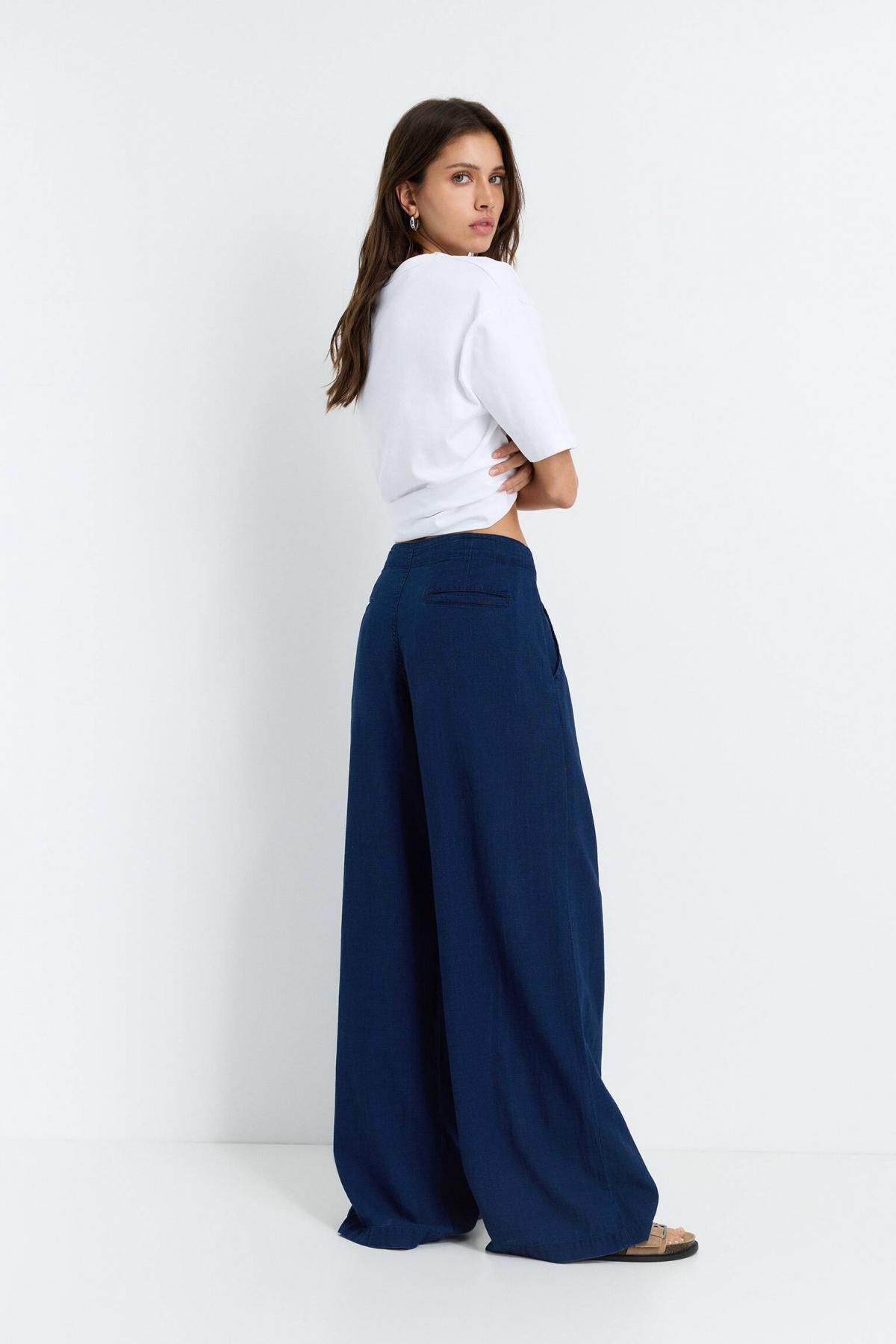 풀앤베어 와이드 스트레이트 데님 팬츠 3687/330 DARK BLUE - 상세 이미지 4