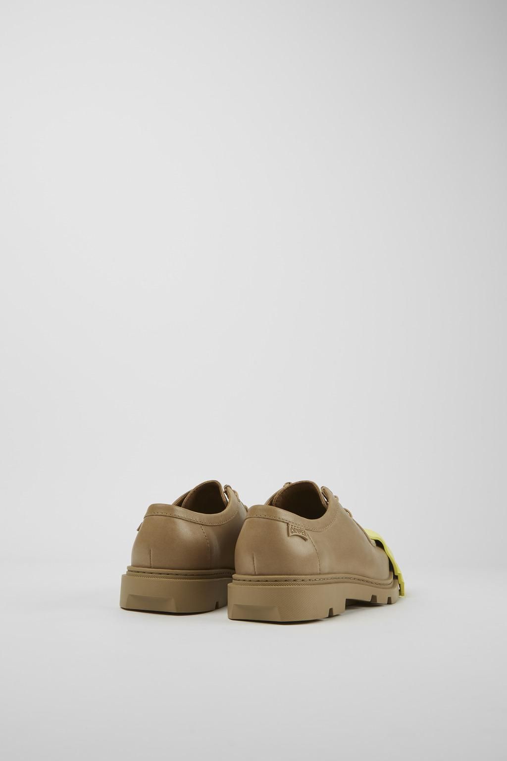 캠퍼 미니멀 리무버블토 베이지 레더 로우힐 슈즈 K201469-006 BEIGE - 상세 이미지 3