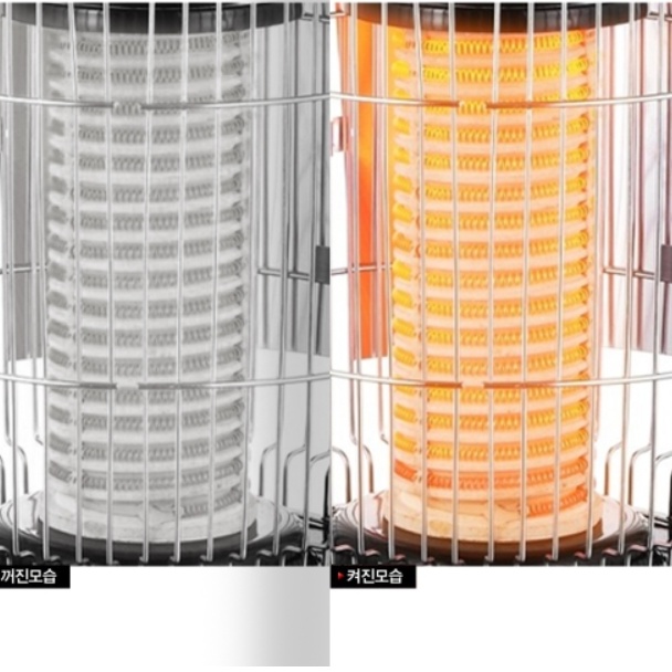 원통형 원적외선히터 작업실 타이머형 세라믹히터 가정용온열기 HV-3003