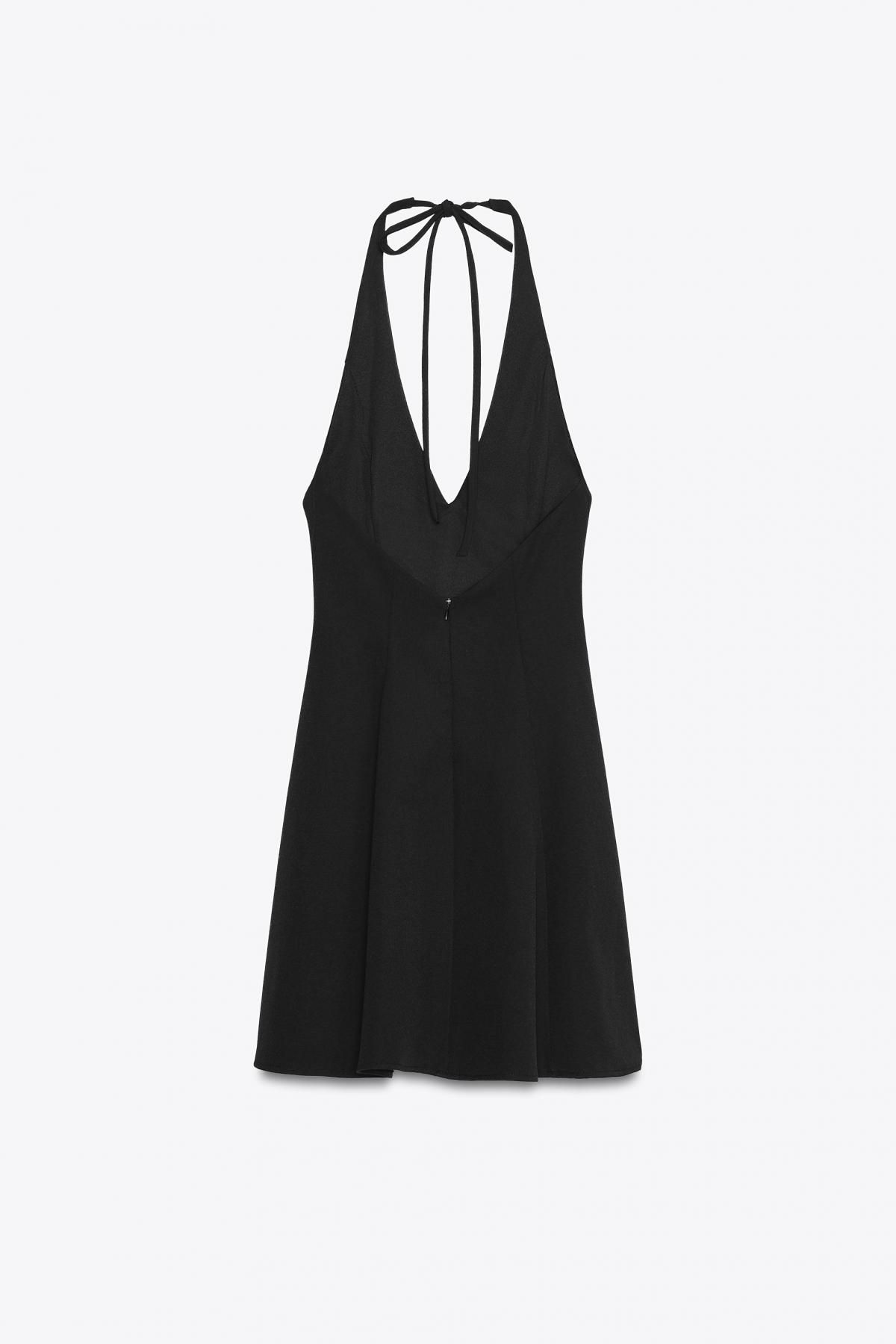 자라 미니멀 홀터넥 미니 원피스 4661/379 BLACK - 상세 이미지 5