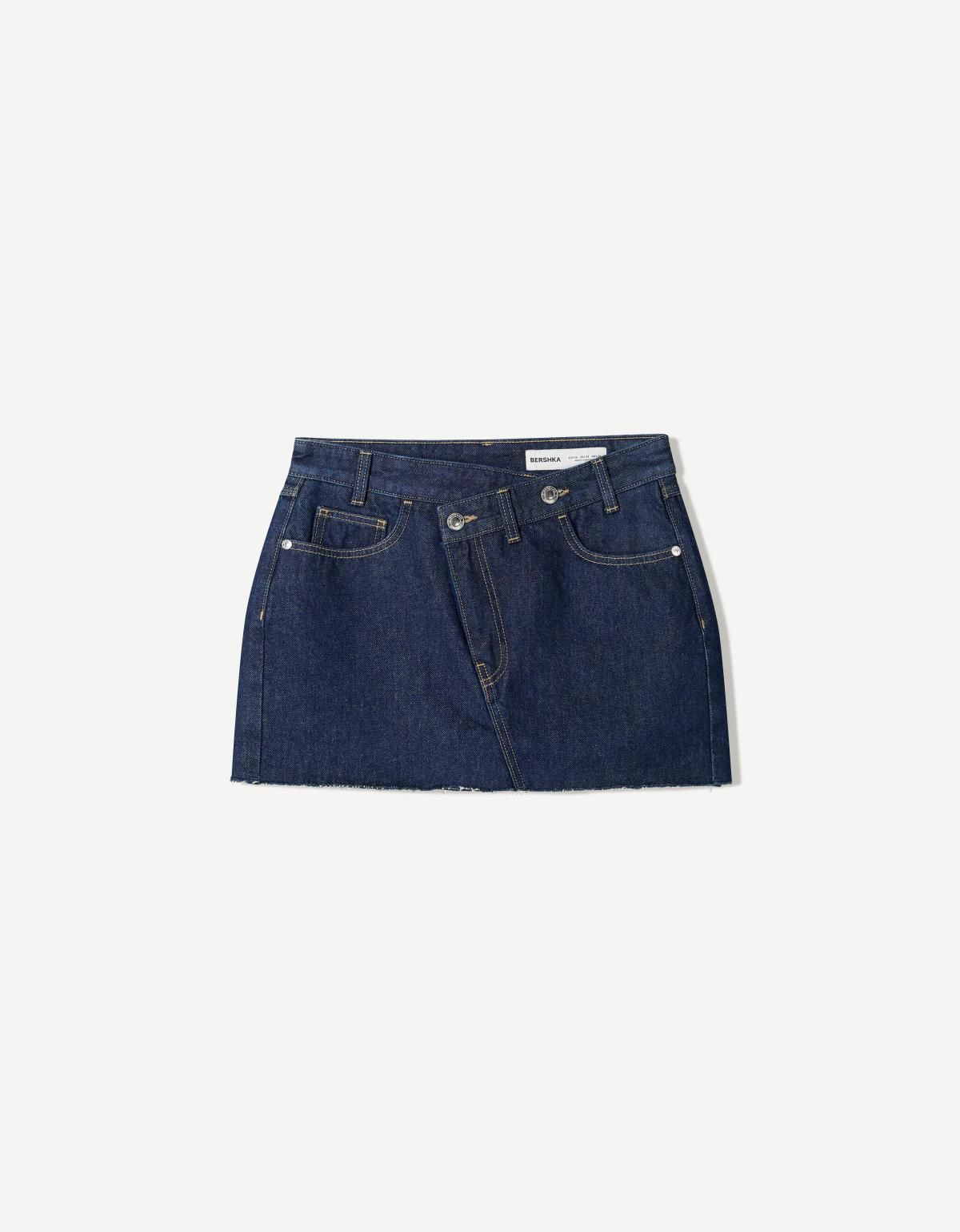 버쉬카 트렌디 데님 미니 스커트 팬츠 6052/352 NAVY - 상세 이미지 3