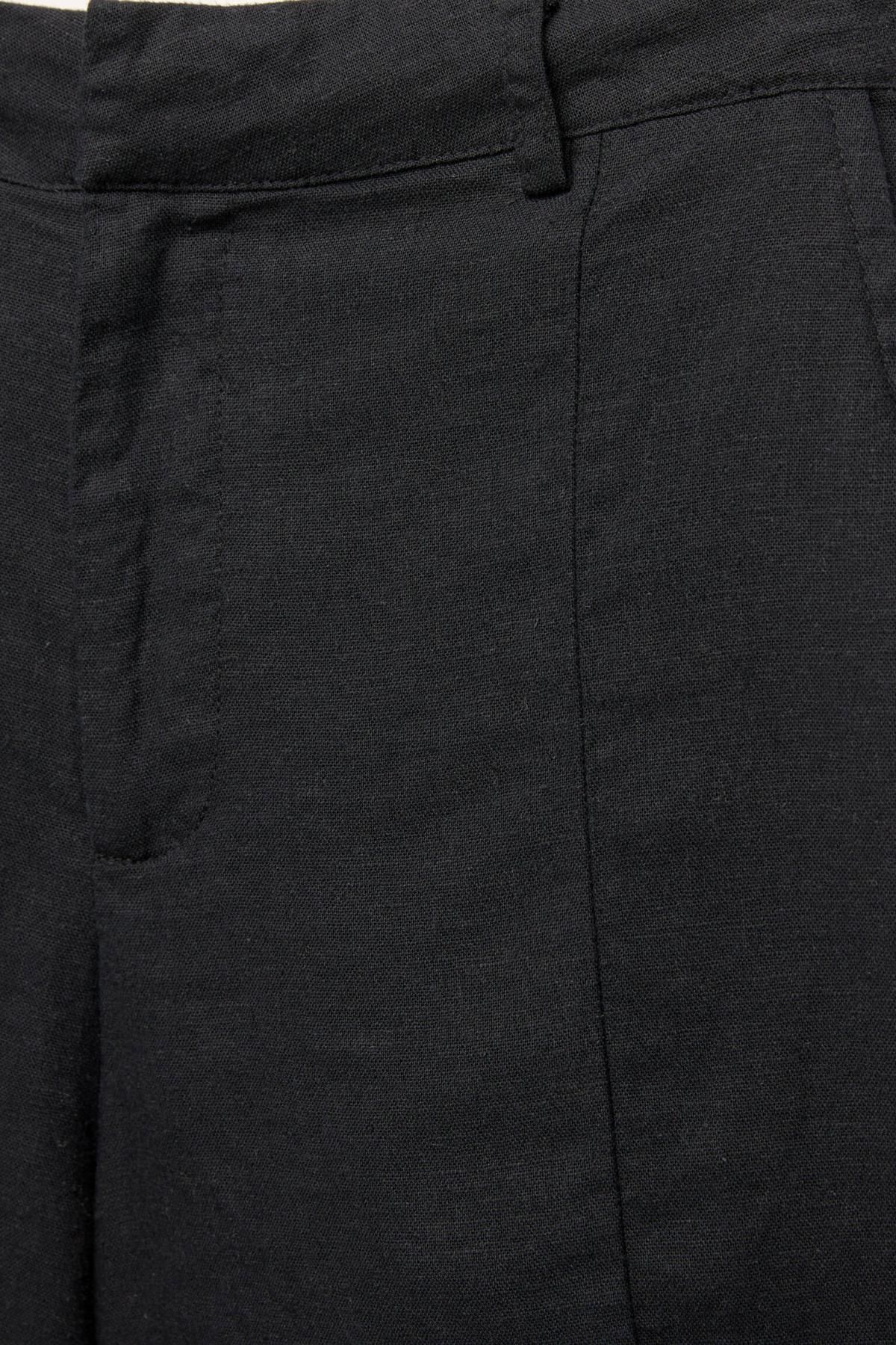 풀앤베어 내추럴 린넨 블렌드 버뮤다 쇼츠 3696/305 BLACK - 상세 이미지 3