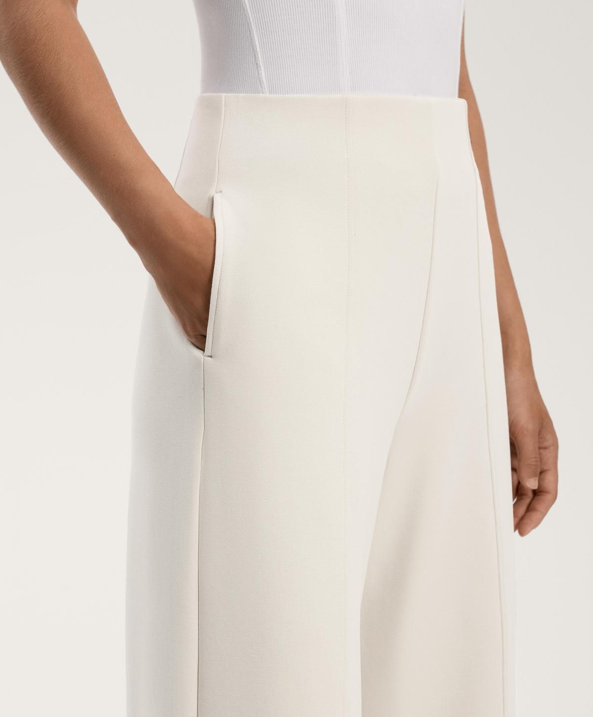 오이쇼 코튼 슈퍼 하이라이즈 와이드 피케 팬츠 3376/732 PALEMINK - 상세 이미지 4