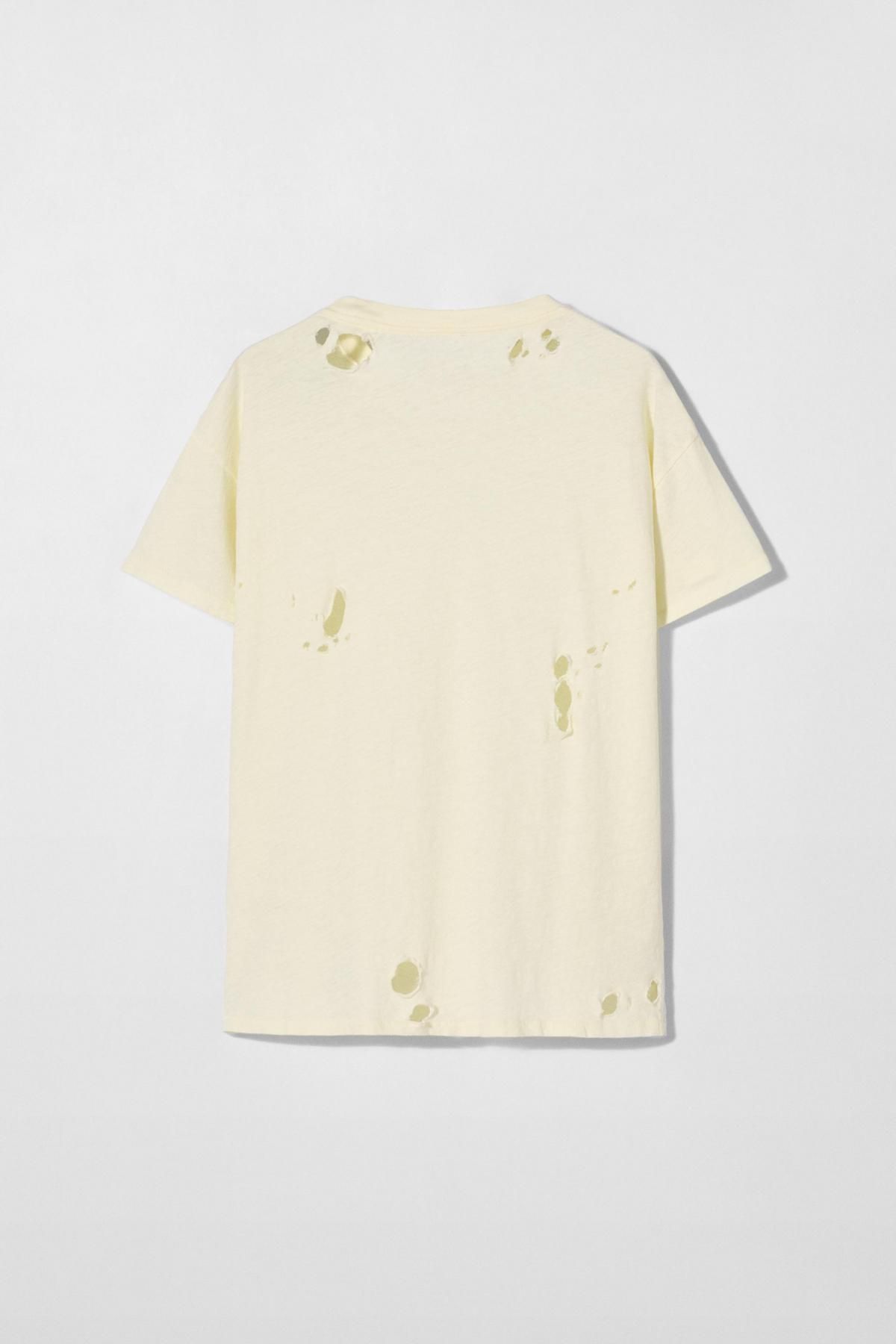 자라 트렌디 디스트로이드 반팔 티셔츠 X 케이트 모스 0858/100 OYSTER-WHITE - 상세 이미지 2