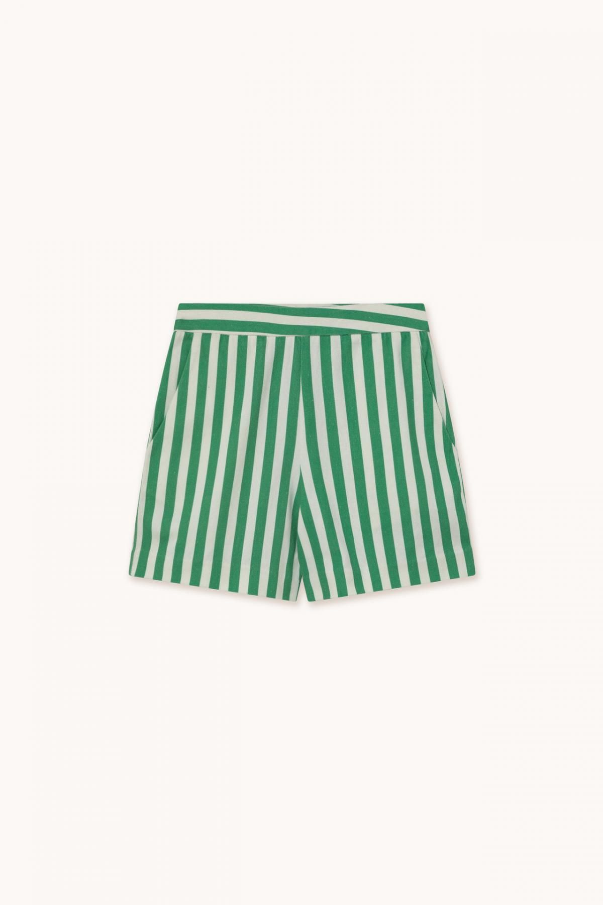 타이니코튼 스트라이프 미니 쇼츠 SS25-716R27 BLANCO ROTO/VERDE ESMERALDA - 상품 이미지