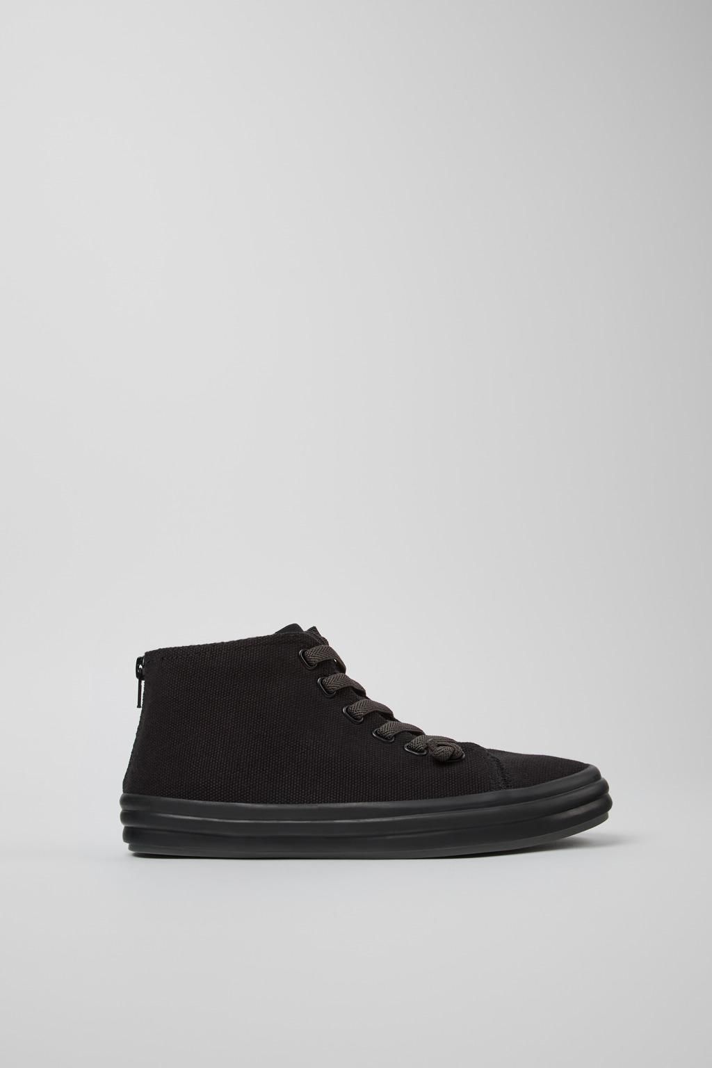 캠퍼 블랙 리사이클 코튼 로우탑 스니커즈 Hoops K400163-008 BLACK - 메인 이미지