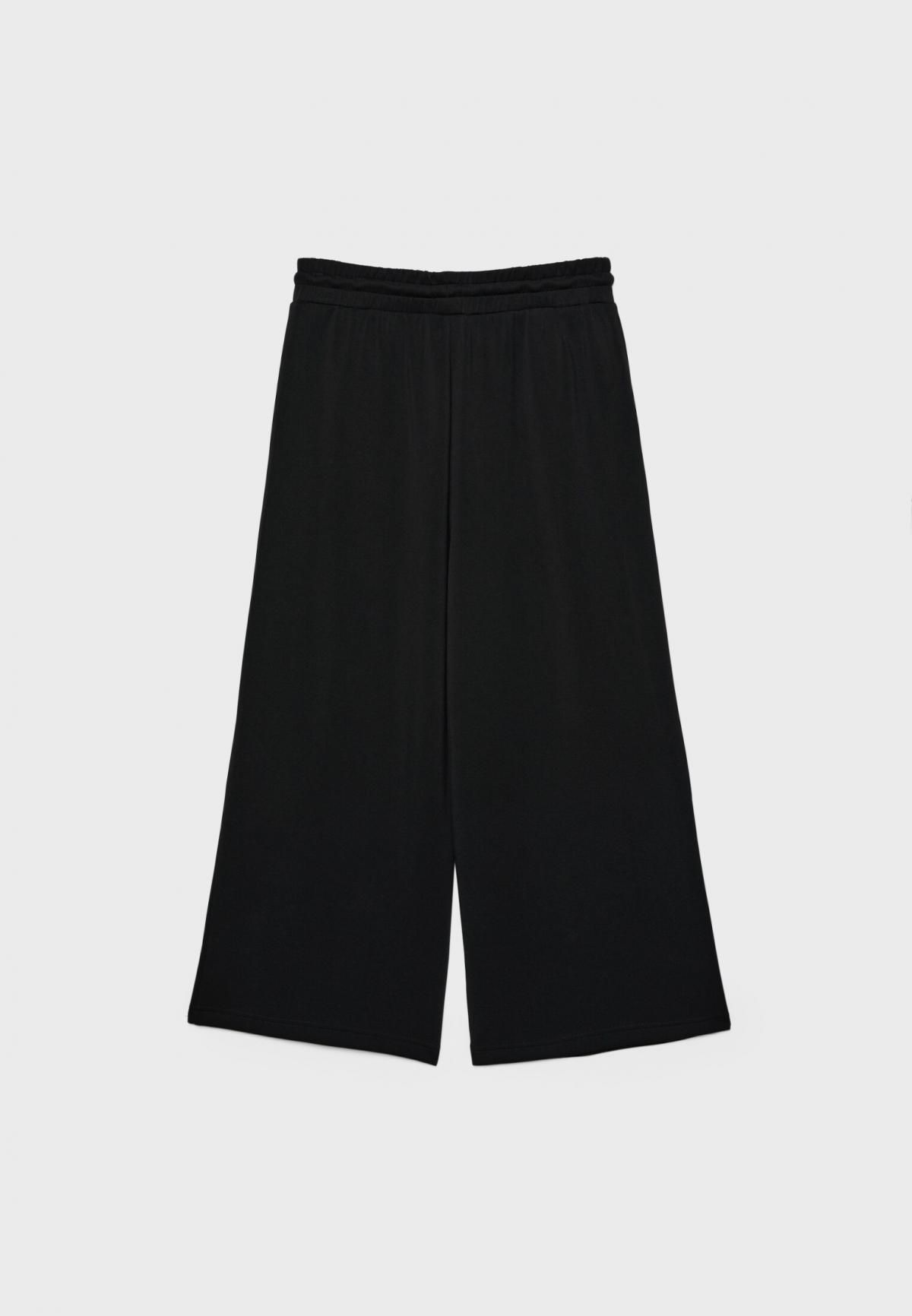 스트라디바리우스 모달블렌드 소프트터치 와이드 팬츠 7763/371 BLACK - 상세 이미지 3
