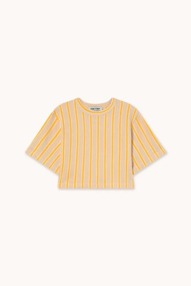 타이니코튼 스트라이프 크롭 반팔 티셔츠 SS25-746103 ONE COLOR - 상품 이미지