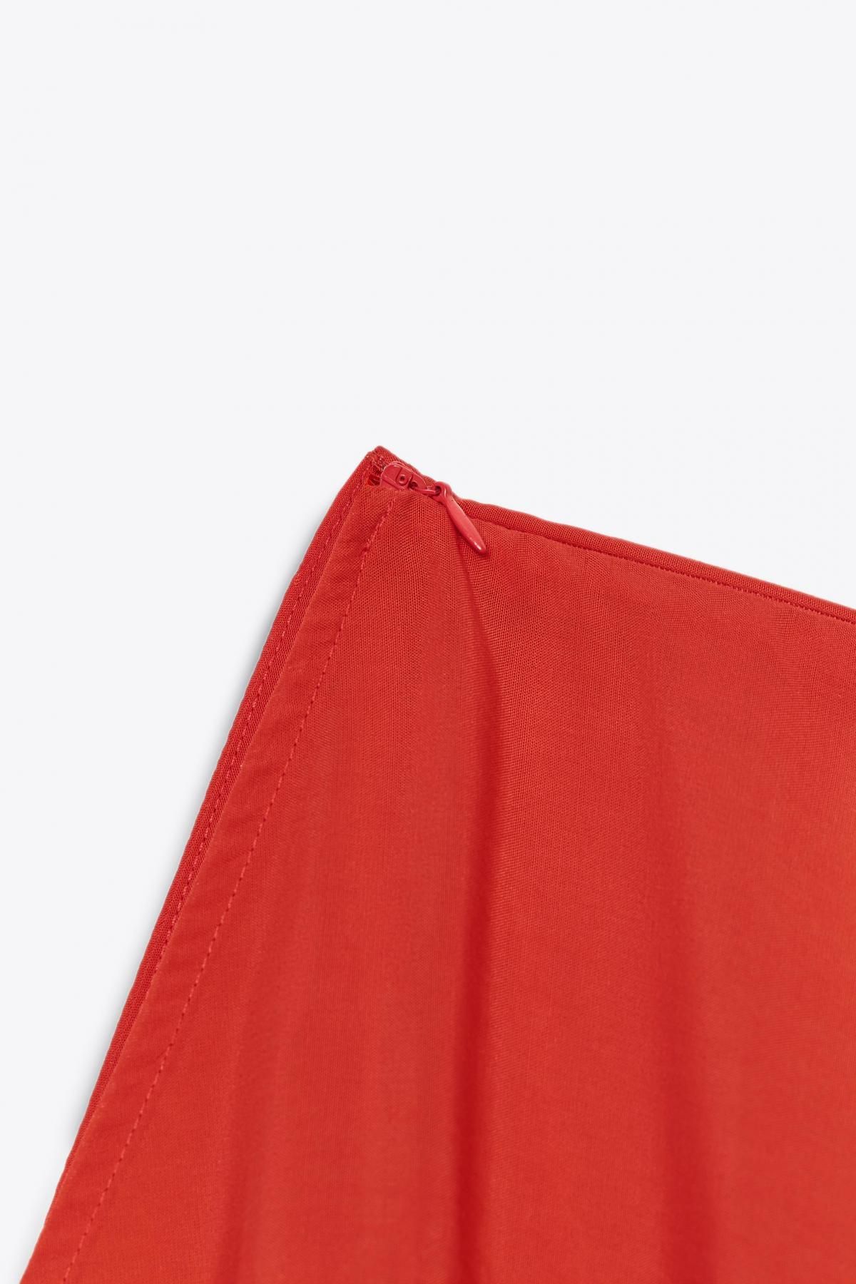 자라 비대칭 원숄더 플루이드 케이프 탑 2010/789 RED / CORAL - 상세 이미지 5
