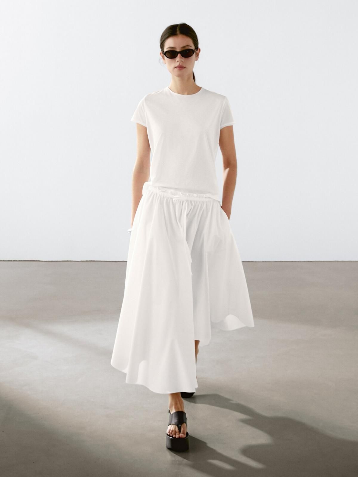 마시모두띠 베이직 100 코튼 반팔 티셔츠 6801/757 WHITE - 상세 이미지 2