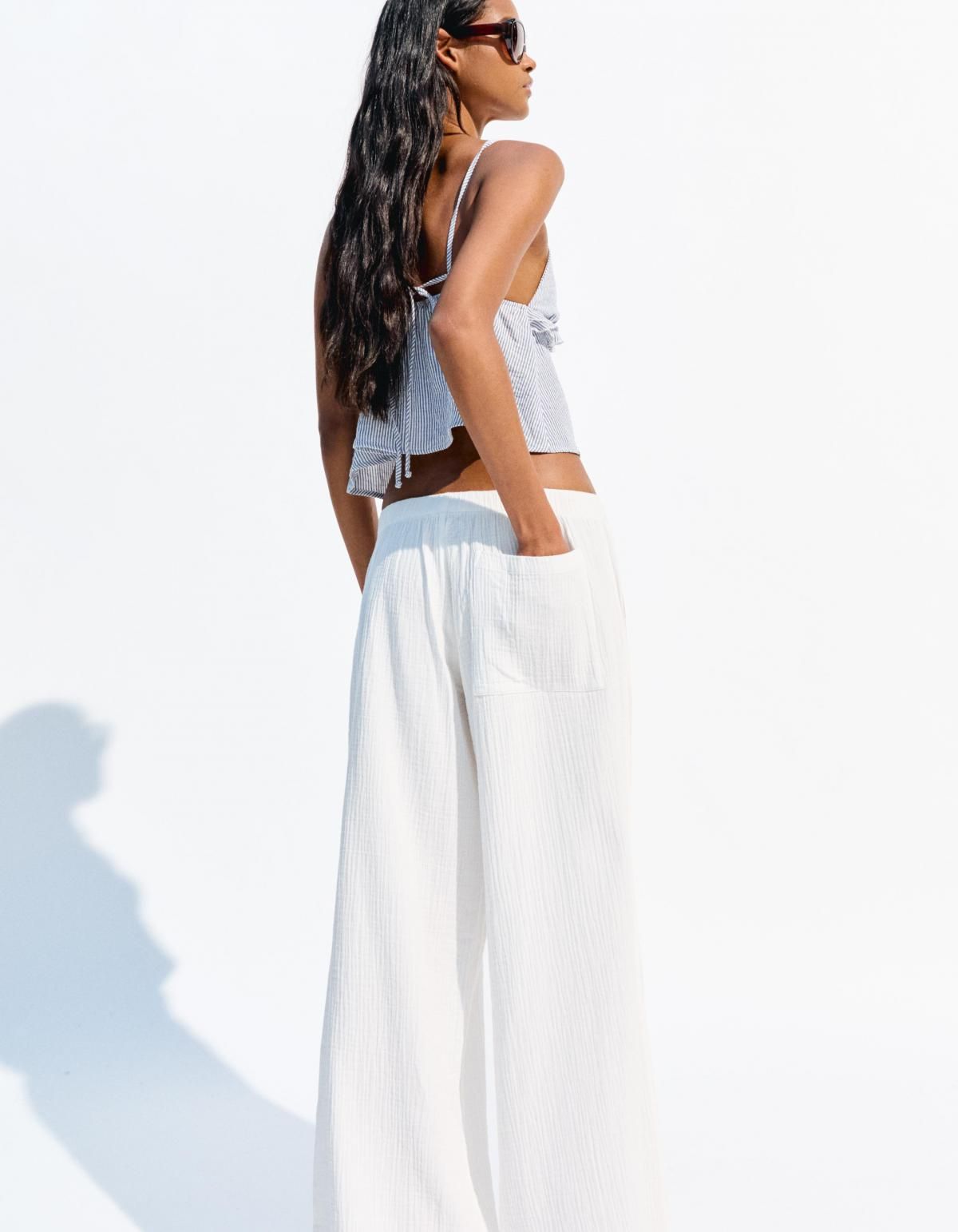 버쉬카 와이드 렉 러스틱 팬츠 0104/207 WHITE - 상세 이미지 3