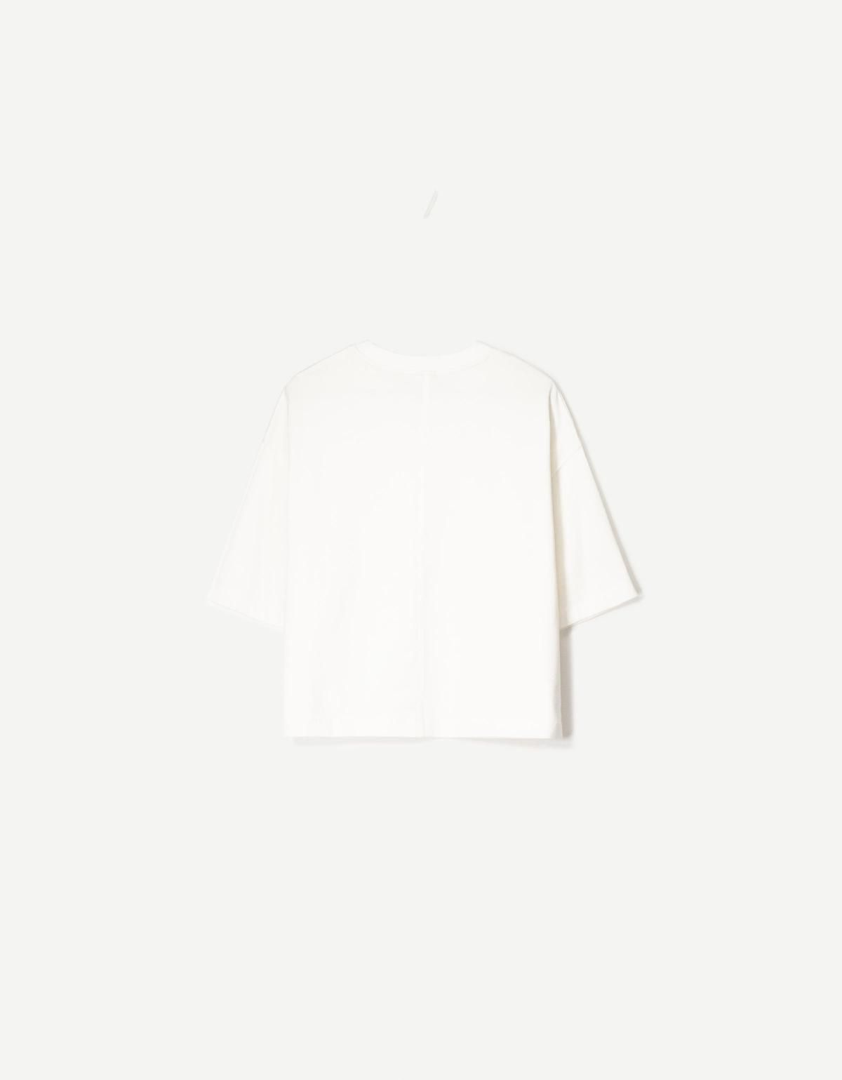 버쉬카 헤비 코튼 박시 핏 반팔 티셔츠 2335/443 OFF WHITE - 상세 이미지 5