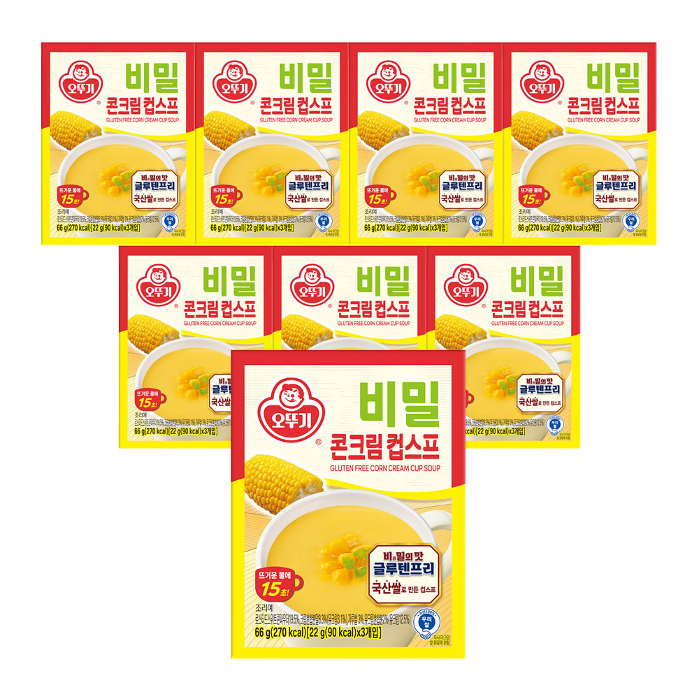 오뚜기 비밀 콘크림컵스프 66g, 8개 - 상품 이미지
