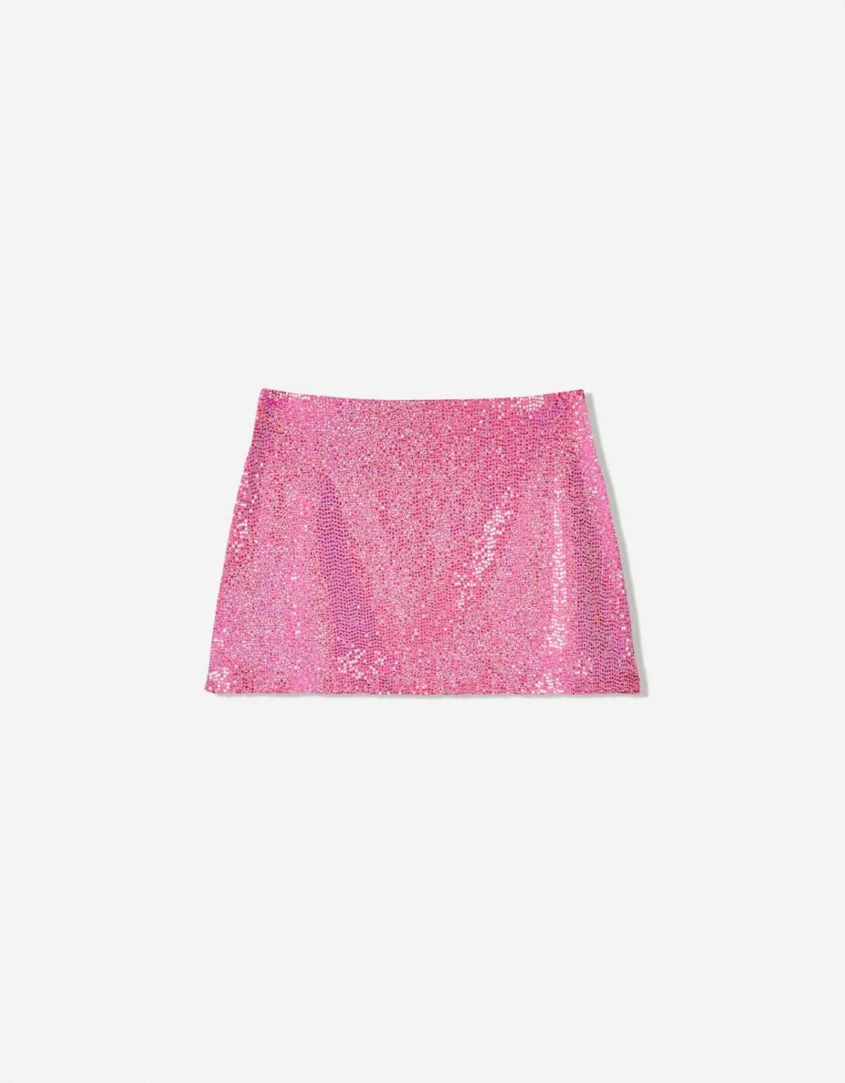 버쉬카 글리터 스팽글 미니 스커트 6187/692 PINK - 상세 이미지 4