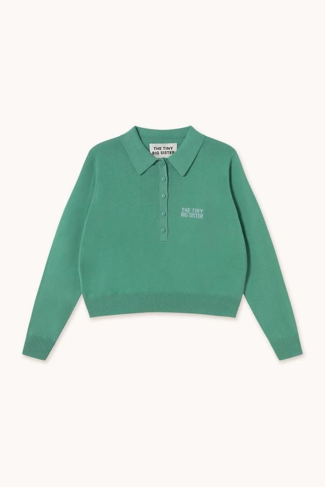 타이니코튼 미니멀 크롭카라니트 JERSEY FRANK SS25-776R19 ONE COLOR - 상품 이미지