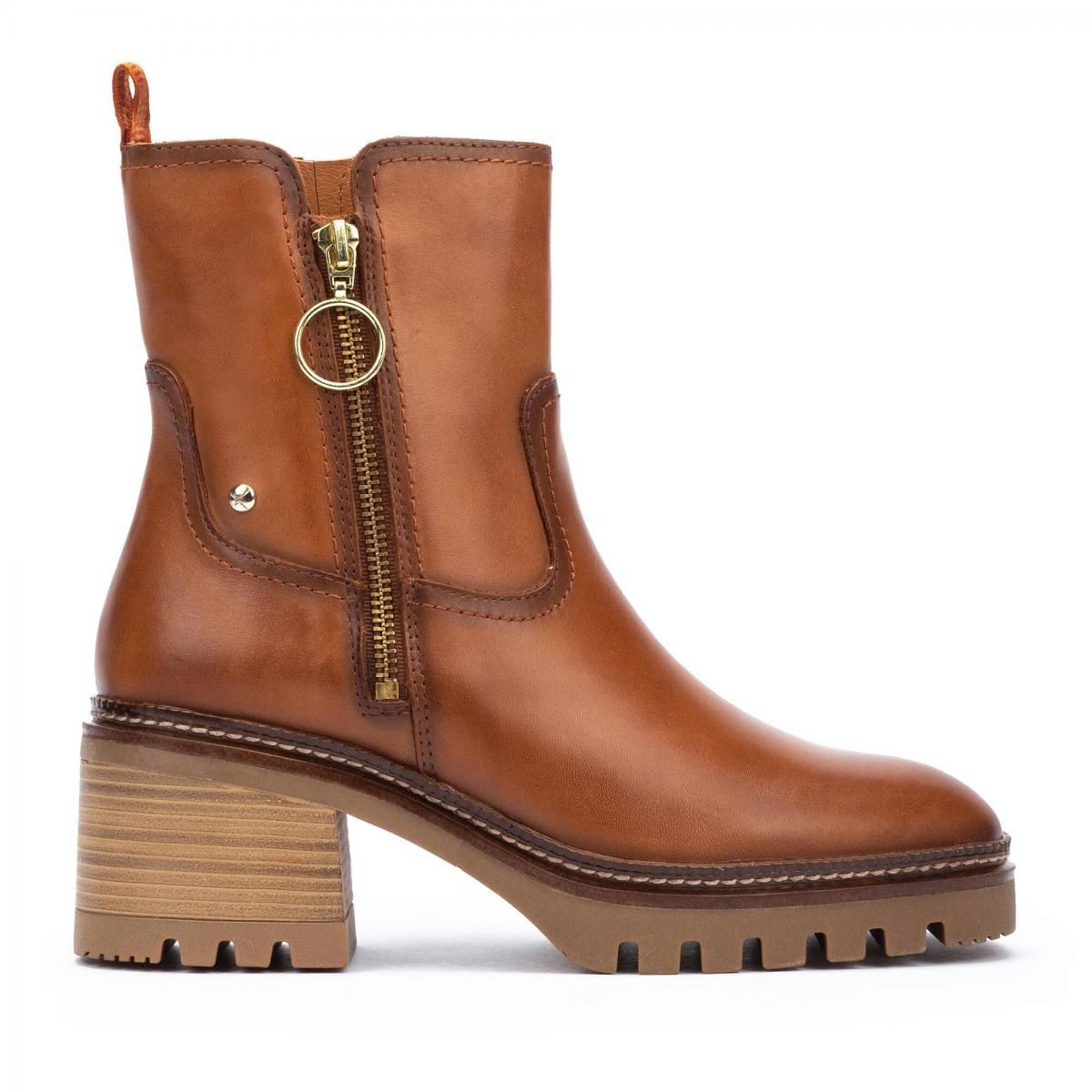 피콜리노스 트렌디 미들힐 레더 앵클부츠 VALLADOLID W5D-8942 BRANDY - 메인 이미지