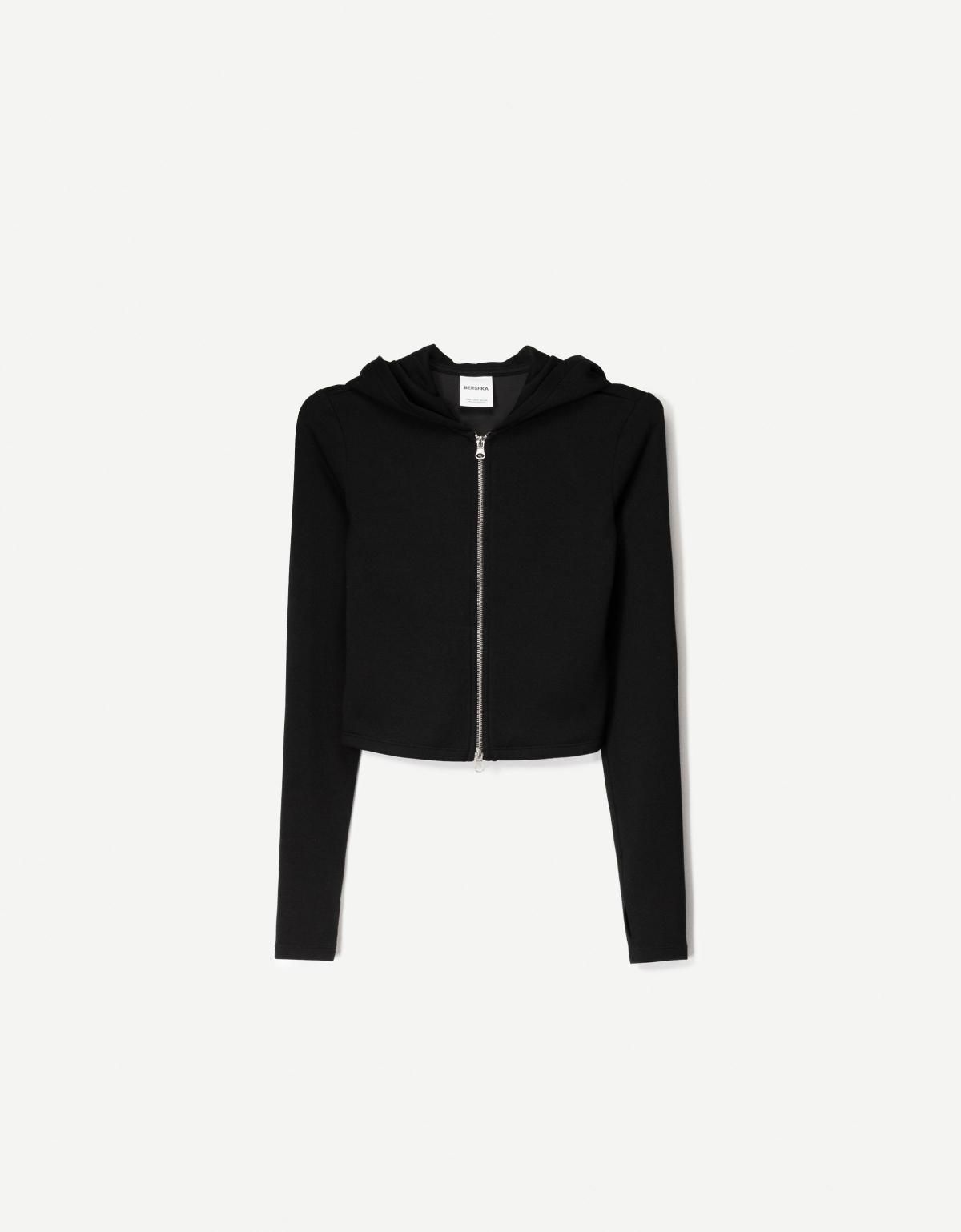 버쉬카 블랙 집업 후드티 1820/727 BLACK - 상품 이미지