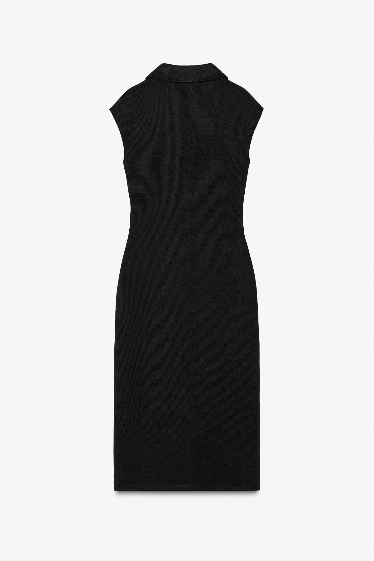 자라 피케 셔츠 원피스 3644/176 BLACK - 상세 이미지 2