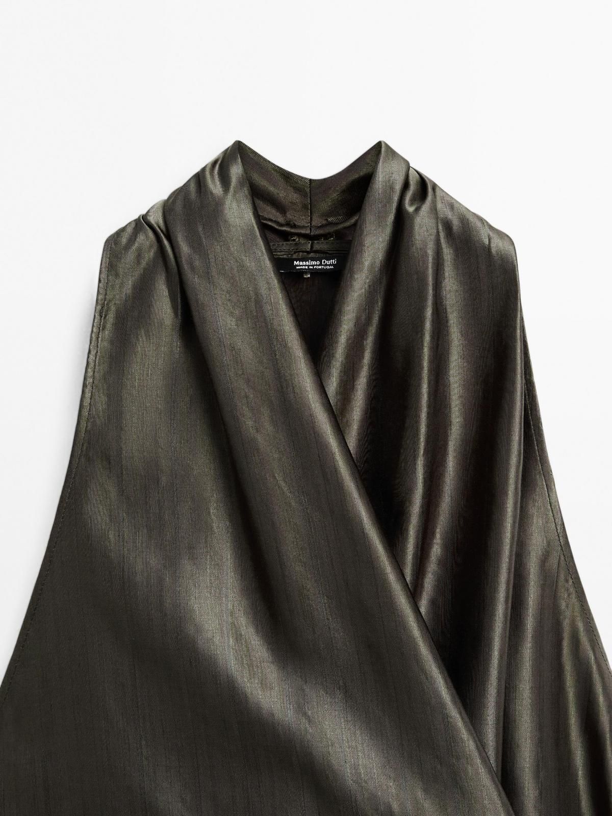 마시모두띠 자카드 크로스 홀터넥 탑 5110/711 DARK GREEN - 상세 이미지 5