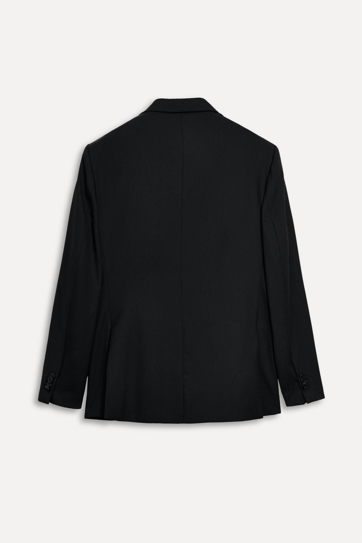 자라 오버사이즈 울블렌드 테일러드 블랙 블레이저 3363/461 BLACK - 상세 이미지 4