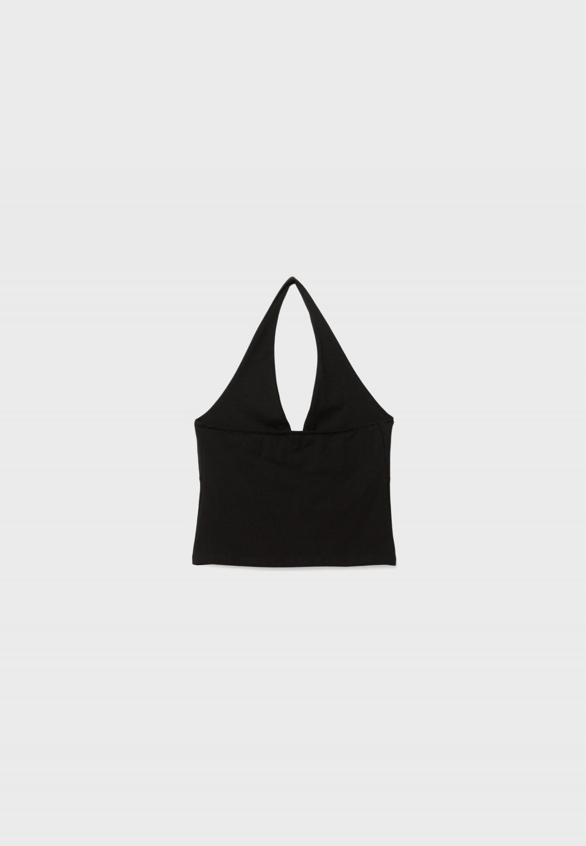 스트라디바리우스 베이직 슬림핏 브이넥 홀터넥 민소매탑 8045/655 BLACK - 상세 이미지 2