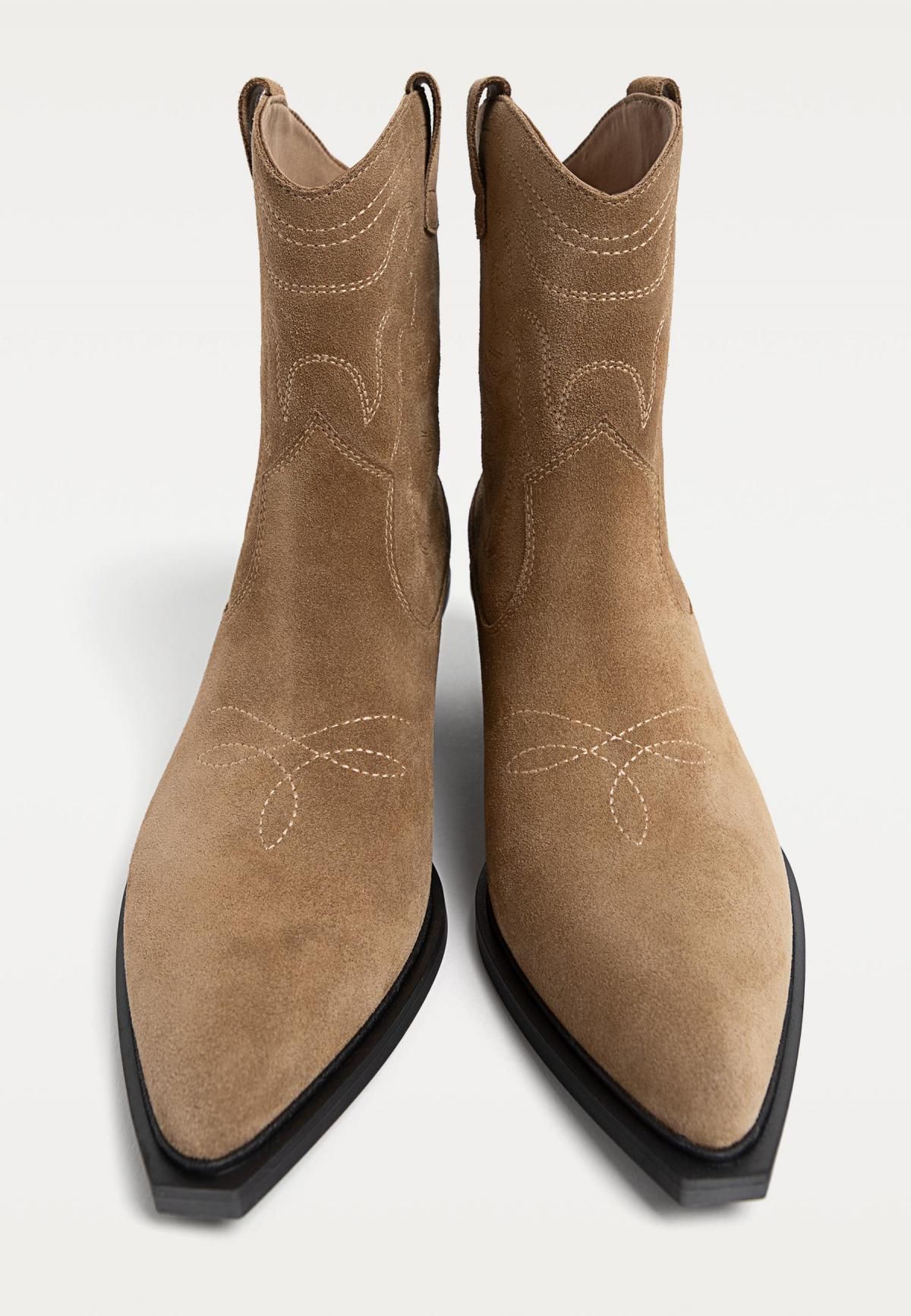 스트라디바리우스 웨스턴 스플릿레더 앵클부츠 베이지 9405/570 BEIGE - 상세 이미지 4