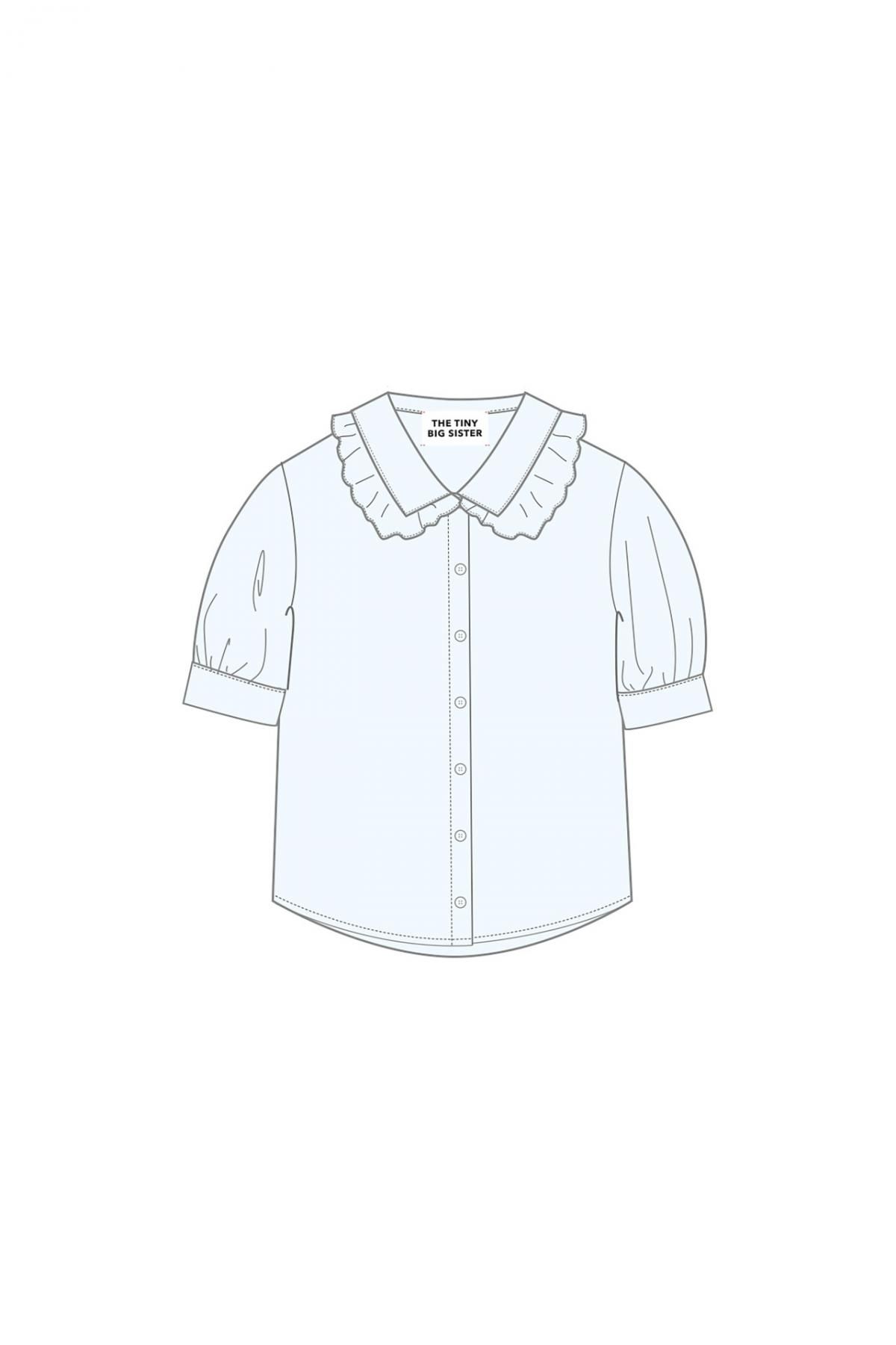 타이니코튼 러플카라 라이트 블라우스 SS25-612L19 ONE COLOR - 상세 이미지 3