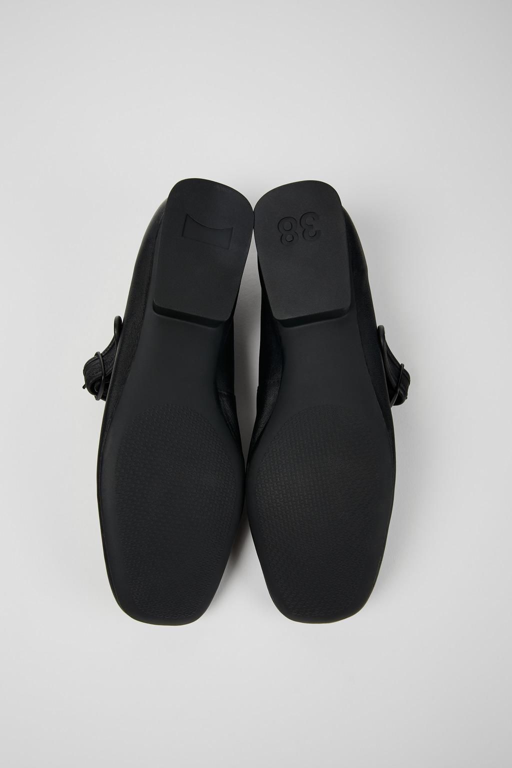 캠퍼 클래식 스퀘어토 블랙 레더 펌프스 로우 힐 K201629-001 BLACK - 상세 이미지 5