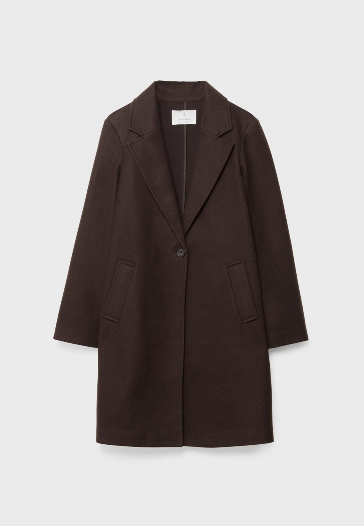 스트라디바리우스 소프트터치 버튼 니트 롱 코트 5898/885 BROWN - 메인 이미지