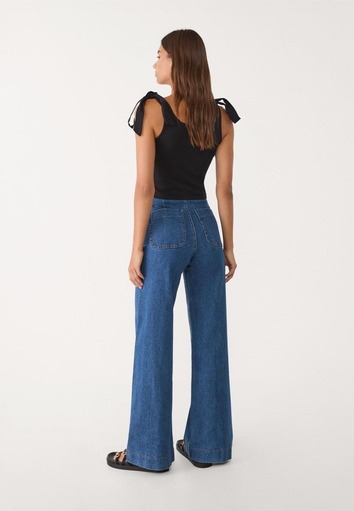 스트라디바리우스 골드버튼 포켓 미니멀 하이웨이스트 데님 부츠컷 청바지 1477/779 MEDIUM DENIM WASH - 상세 이미지 5