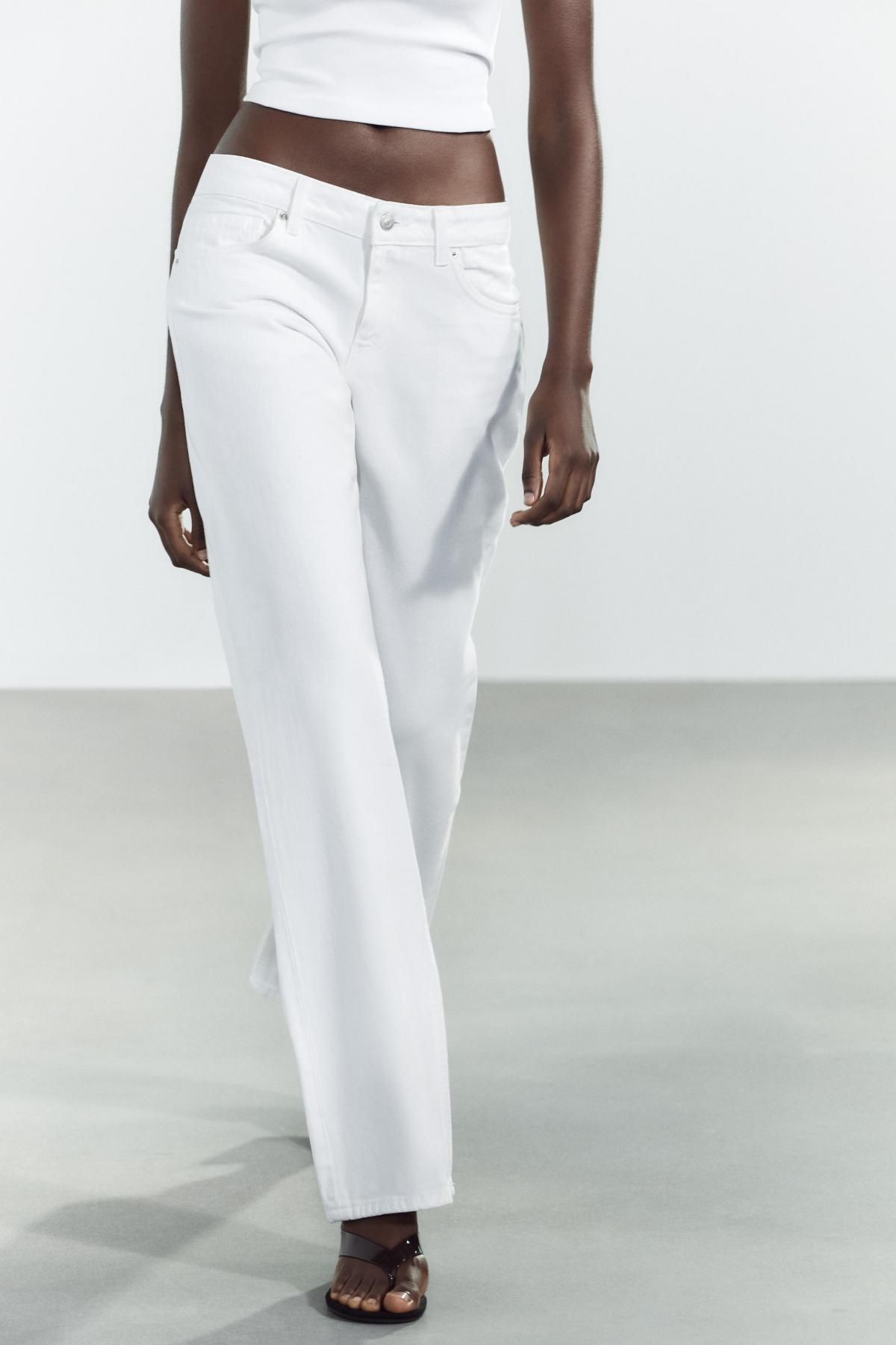 자라 TRF 와이드 로우라이즈 진 0541/030 WHITE - 메인 이미지