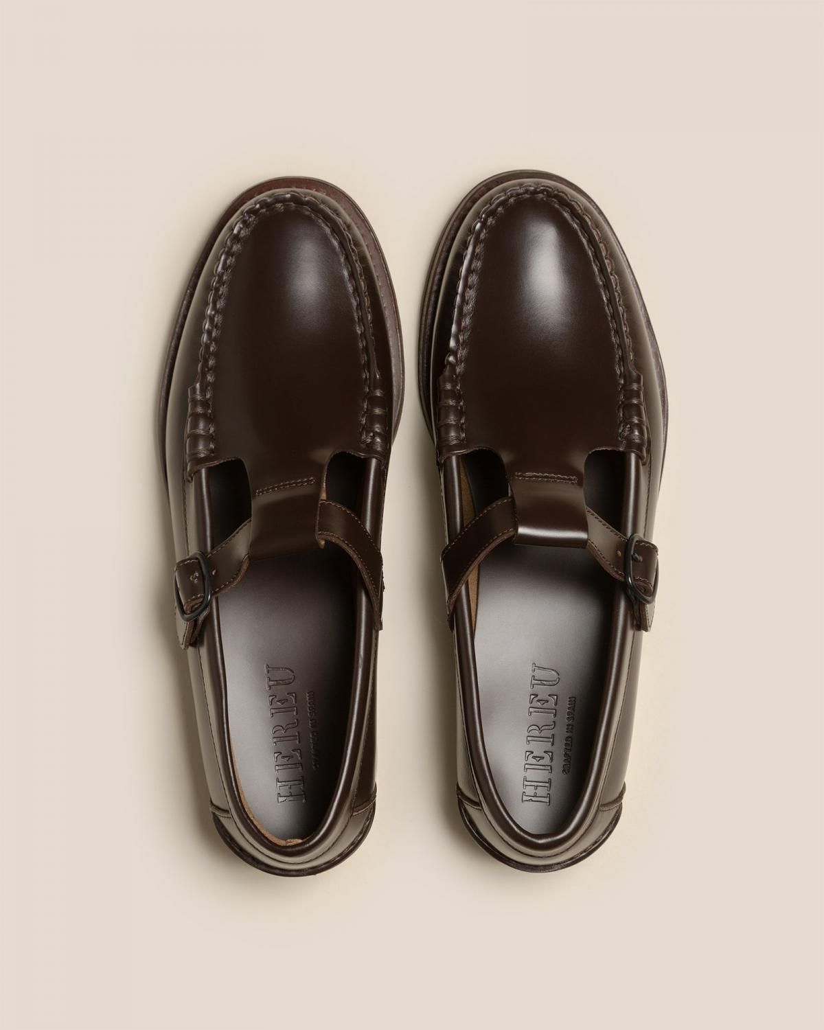 헤레우 ALBER 클래식 레더 T바 로퍼 8656097902924 DARK BROWN - 상세 이미지 2