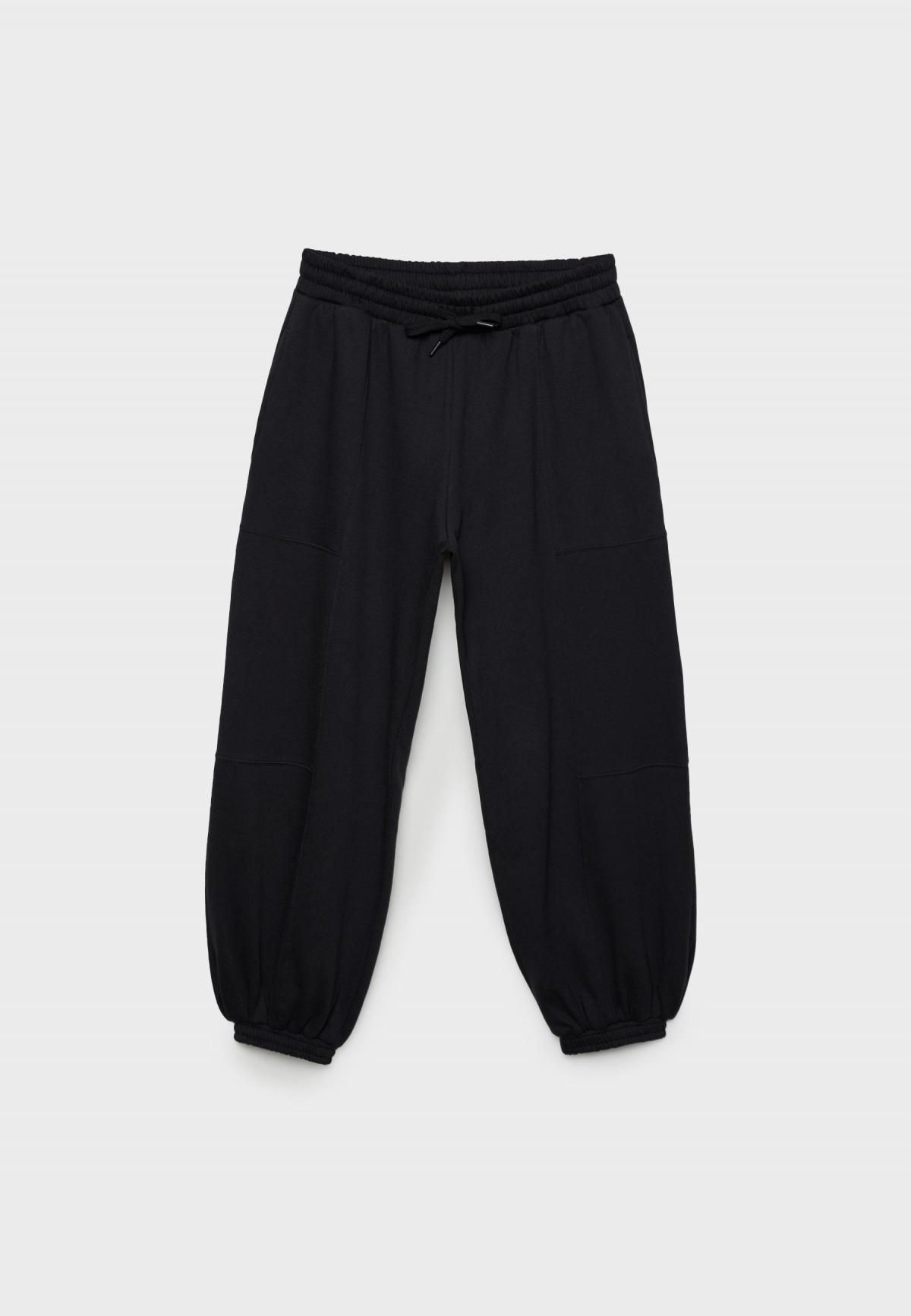 스트라디바리우스 와이드핏 조거 팬츠 벌룬 플러쉬 7660/589 BLACK - 상세 이미지 3