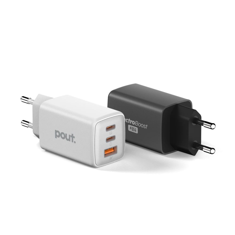 파우트 65W PD 3.0 PPS GaN 초고속 멀티 충전기 어댑터 화이트 - 상세 이미지 4
