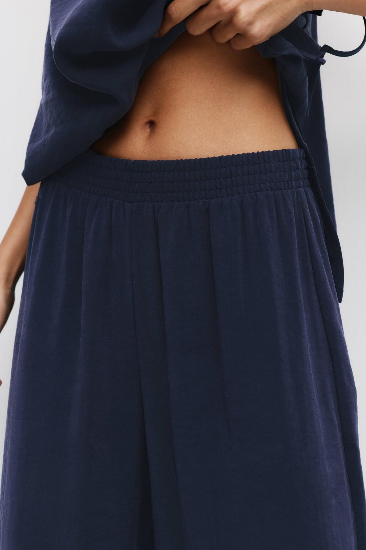 풀앤베어 네이비 러스틱 와이드 밴딩 팬츠 7675/366 NAVY - 상세 이미지 5