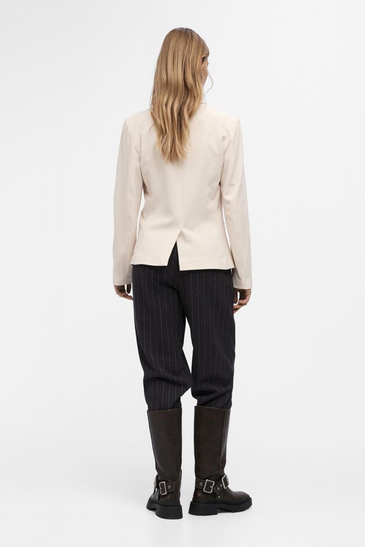 오브젝트 슬림핏 싱글버튼 블레이저 7930148 BEIGE - 상세 이미지 5