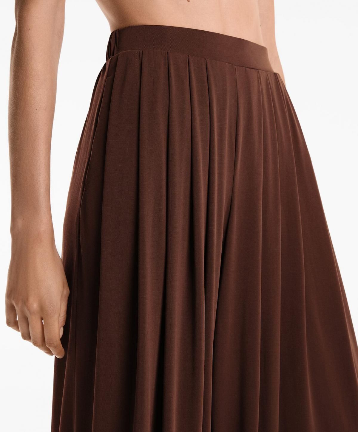 오이쇼 모달블렌드 와이드 밴딩 팬츠 3345/555 CHOCOLATE - 상세 이미지 4