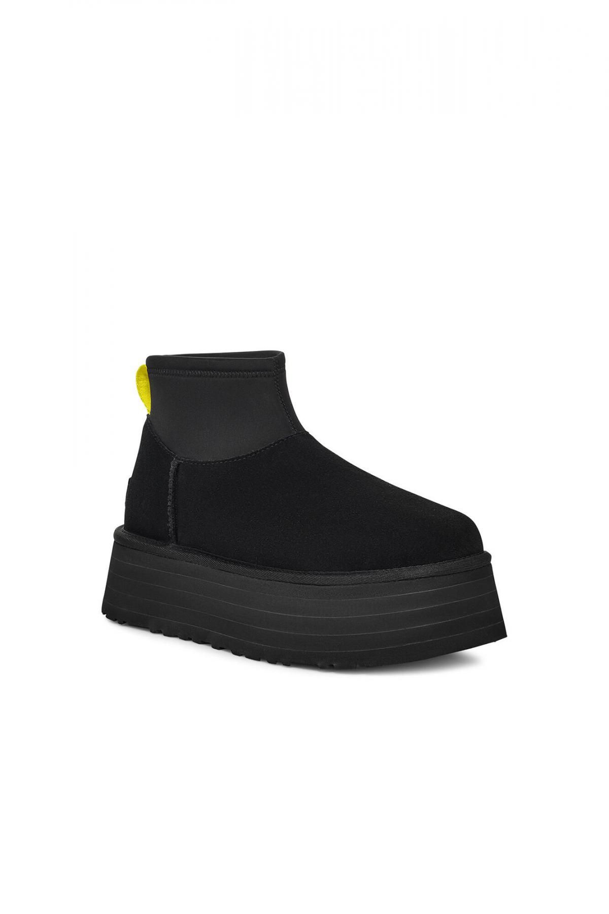 어그 플랫폼 앵클부츠 네오프렌 스웨이드 퍼 내피 UGG 클래식 미니 디퍼 3898411 NEGRO - 상세 이미지 2