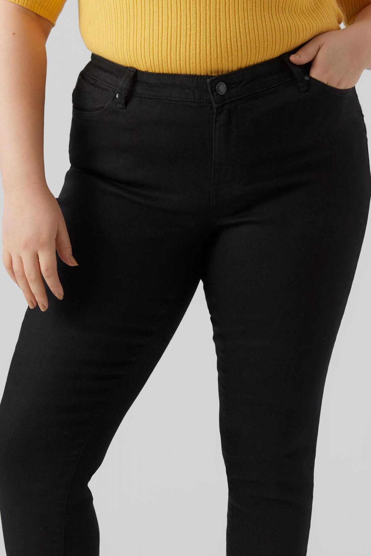 베로모다 플러스사이즈 하이웨이스트 스키니핏 데님 Jegging 팬츠 7180666 NEGRO - 상세 이미지 3