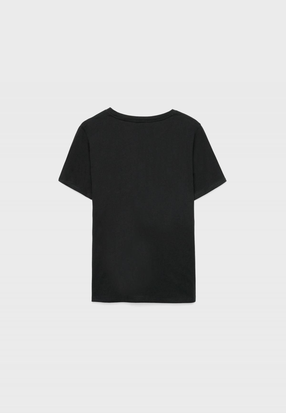 스트라디바리우스 베이직 레귤러핏 라운드넥 반팔 티셔츠 2500/151 BLACK - 상세 이미지 5