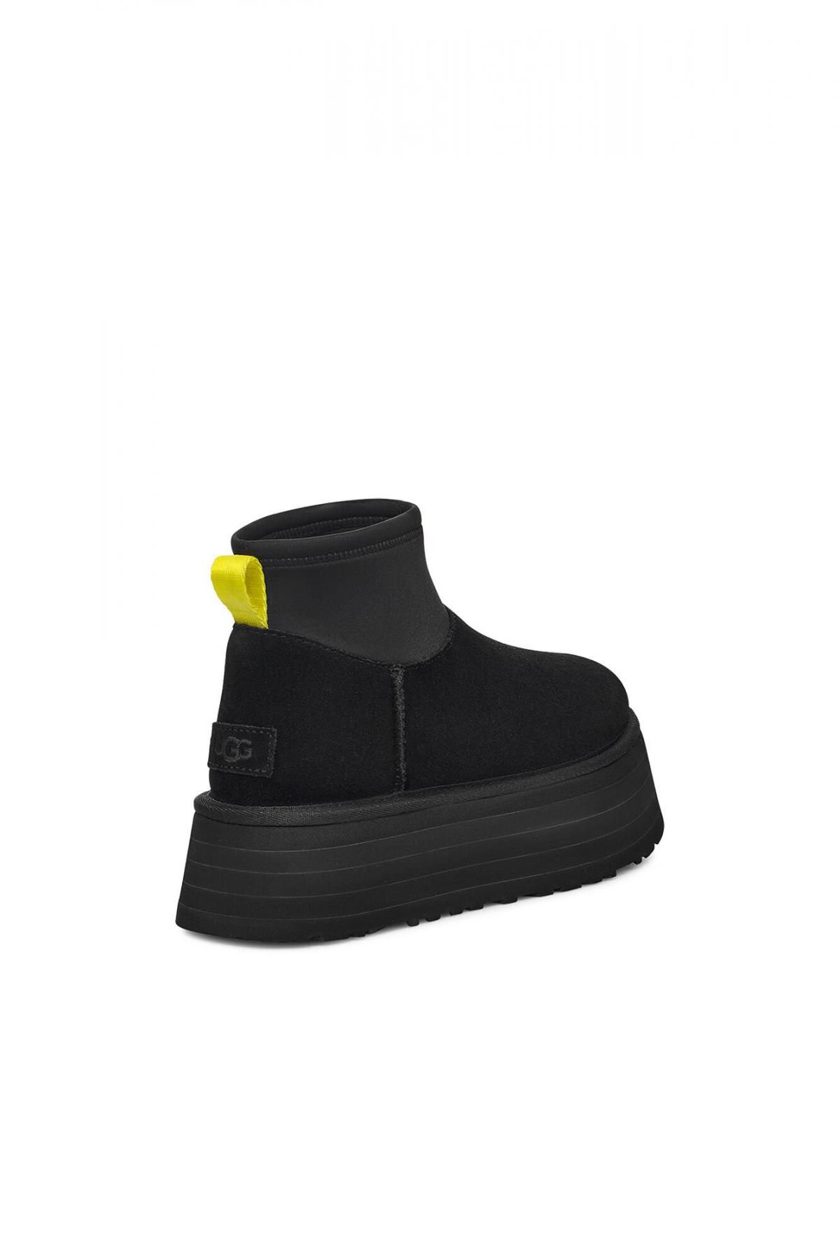 어그 플랫폼 앵클부츠 네오프렌 스웨이드 퍼 내피 UGG 클래식 미니 디퍼 3898411 NEGRO - 상세 이미지 4