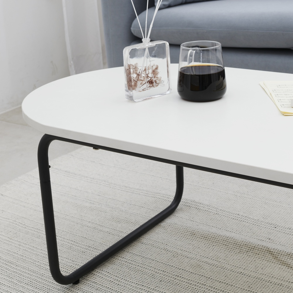 좌식테이블 공부상 식탁 낮은 타원형 거실 쇼파테이블 1200