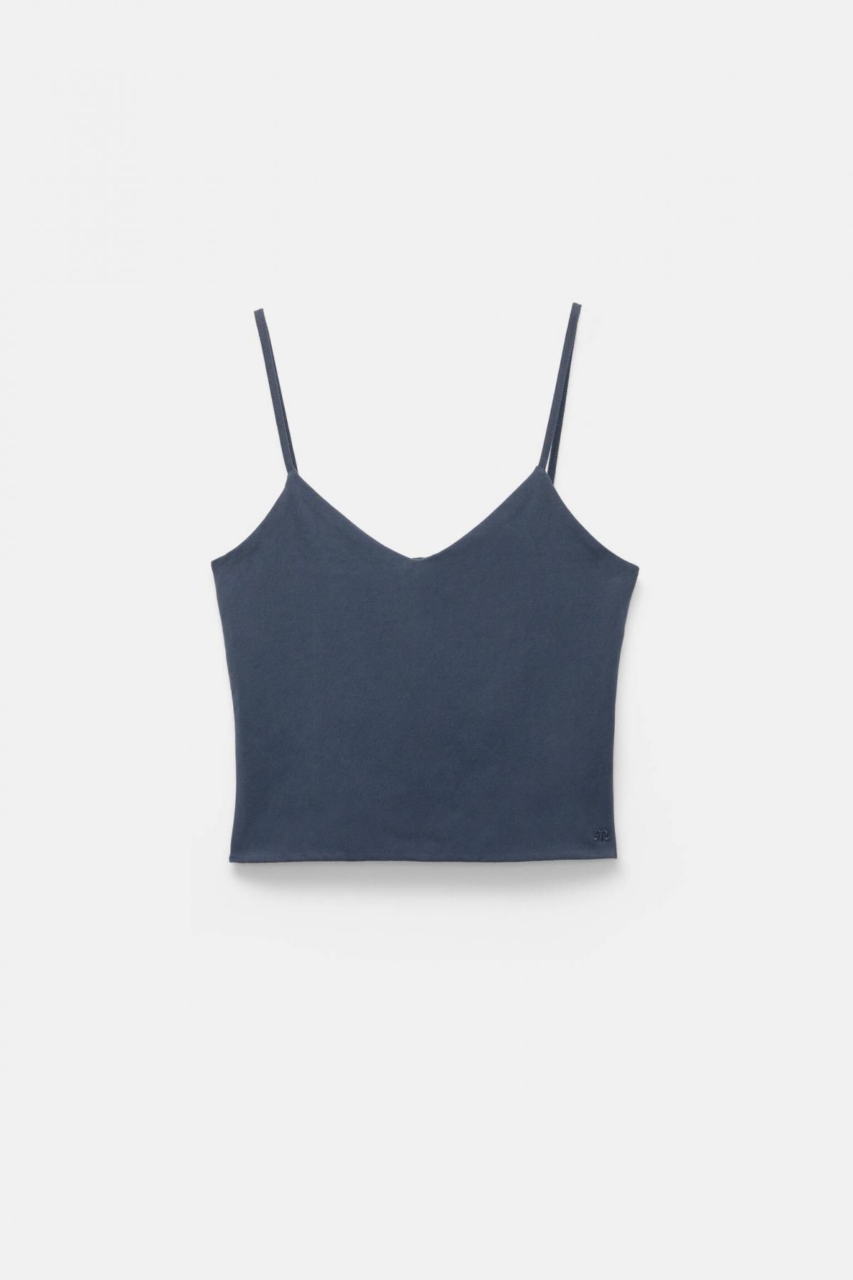 풀앤베어 베이직 브이넥 스트레치 민소매 탱크탑 7151/372 NAVY - 메인 이미지