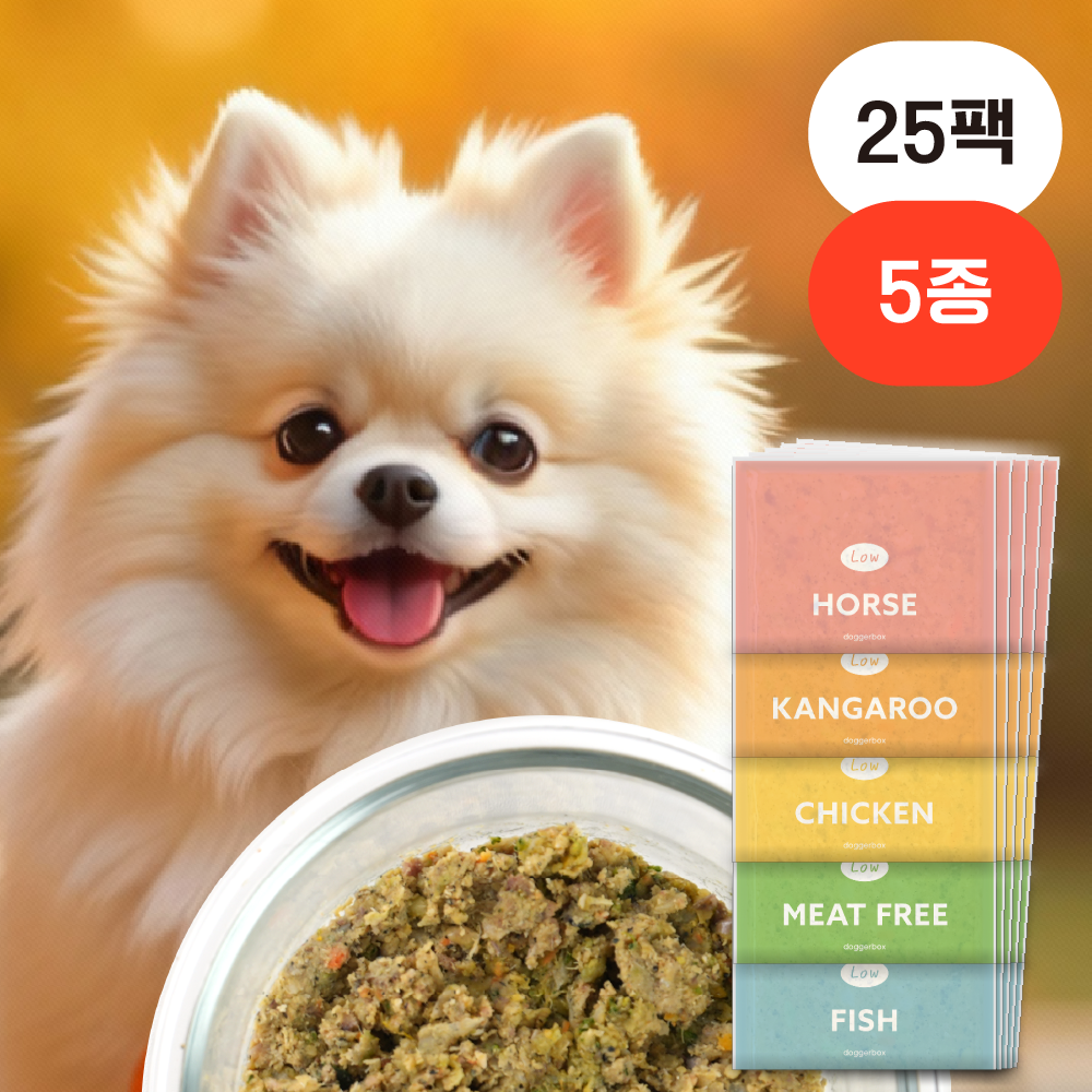 강아지 화식 큐브 사료 자연식 신장케어팩 25포