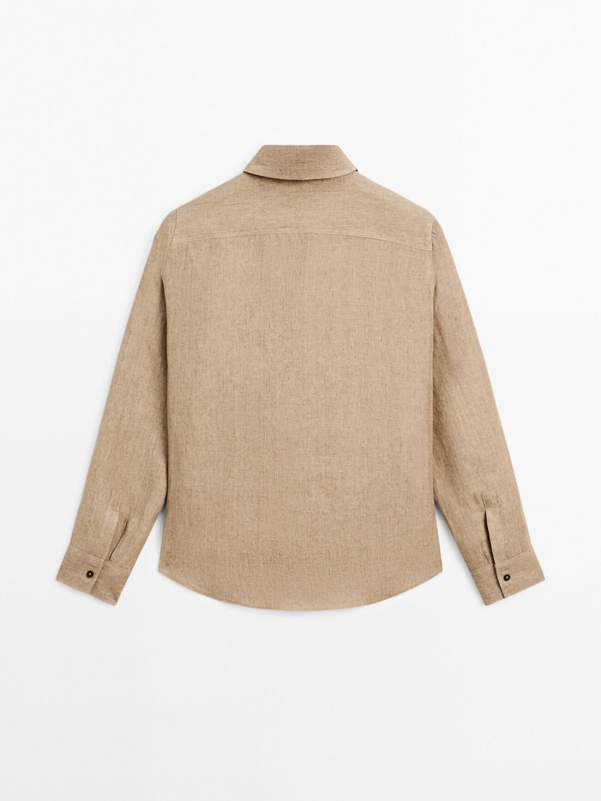 마시모두띠 내추럴 린넨 샴브레이 긴팔 셔츠 5112/713 WASHED - 상세 이미지 3