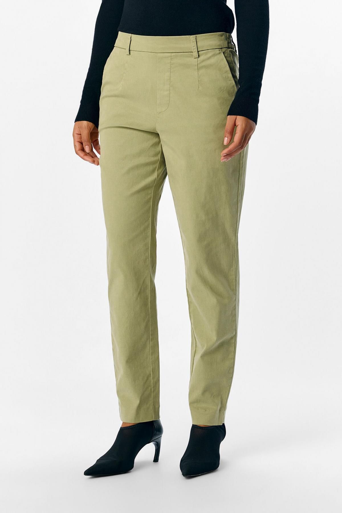 오브젝트 테크니컬 하이웨이스트 슬림핏 치노 팬츠 6398230 VERDE - 상품 이미지