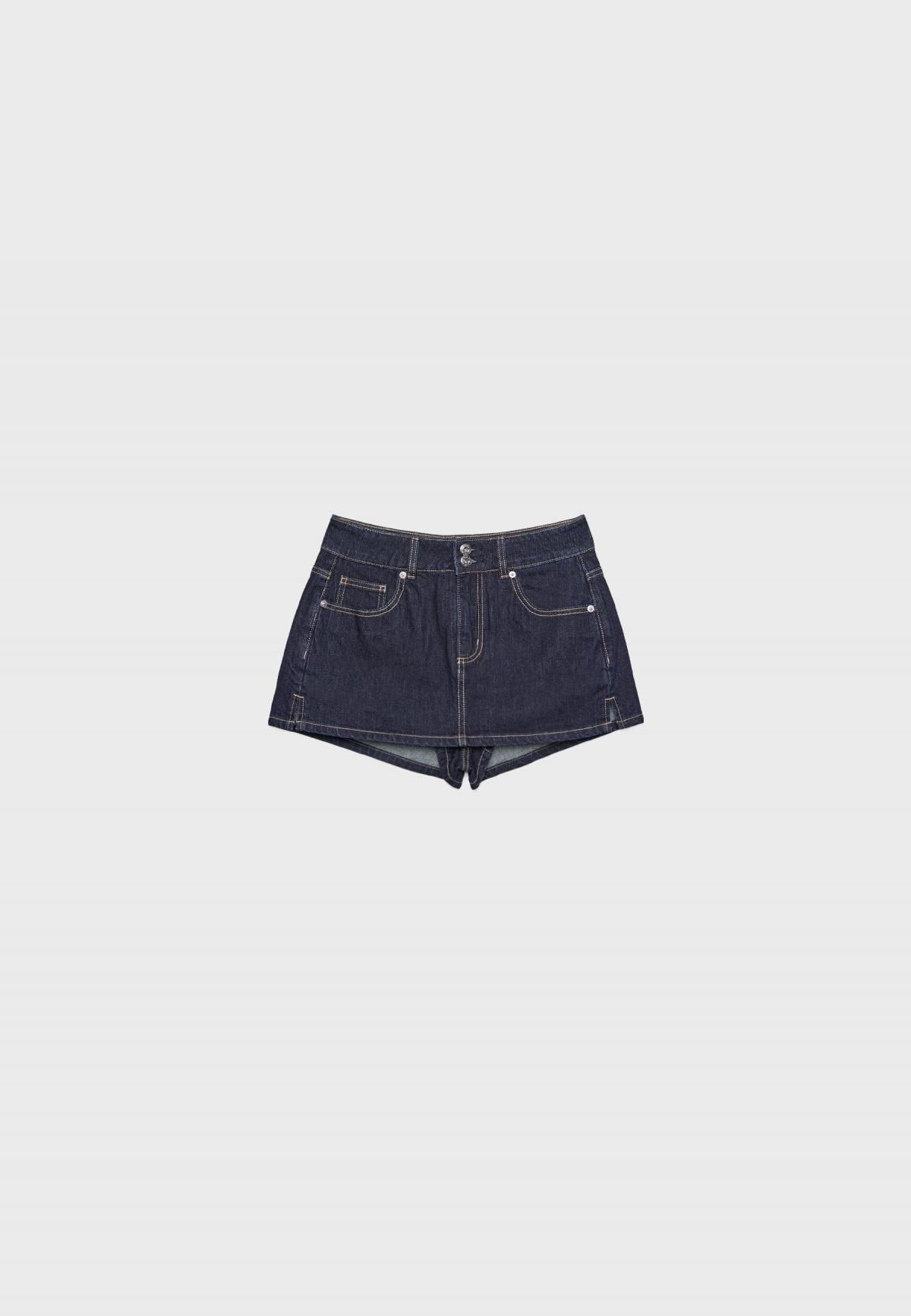 스트라디바리우스 데님 미니 스커트 팬츠 8435/821 RINSE BLUE DENIM - 상품 이미지