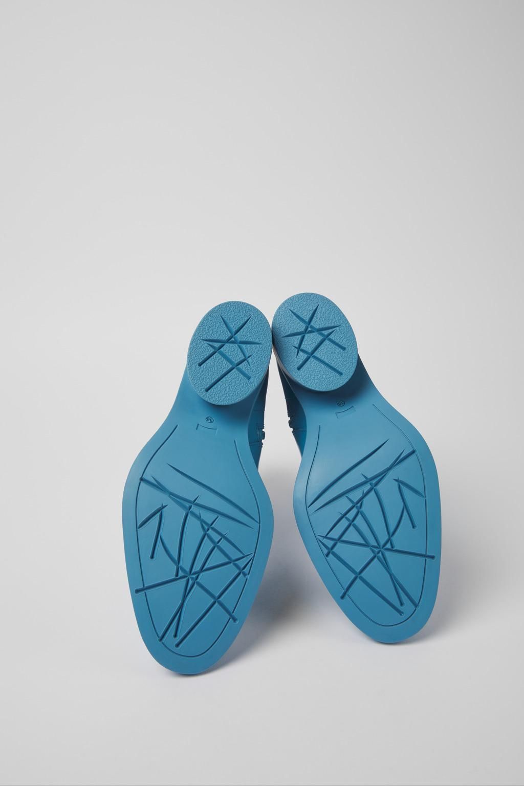 캠퍼 컷아웃 블루 레더 앵클 부츠 Bonnie K400687-002 BLUE - 상세 이미지 5