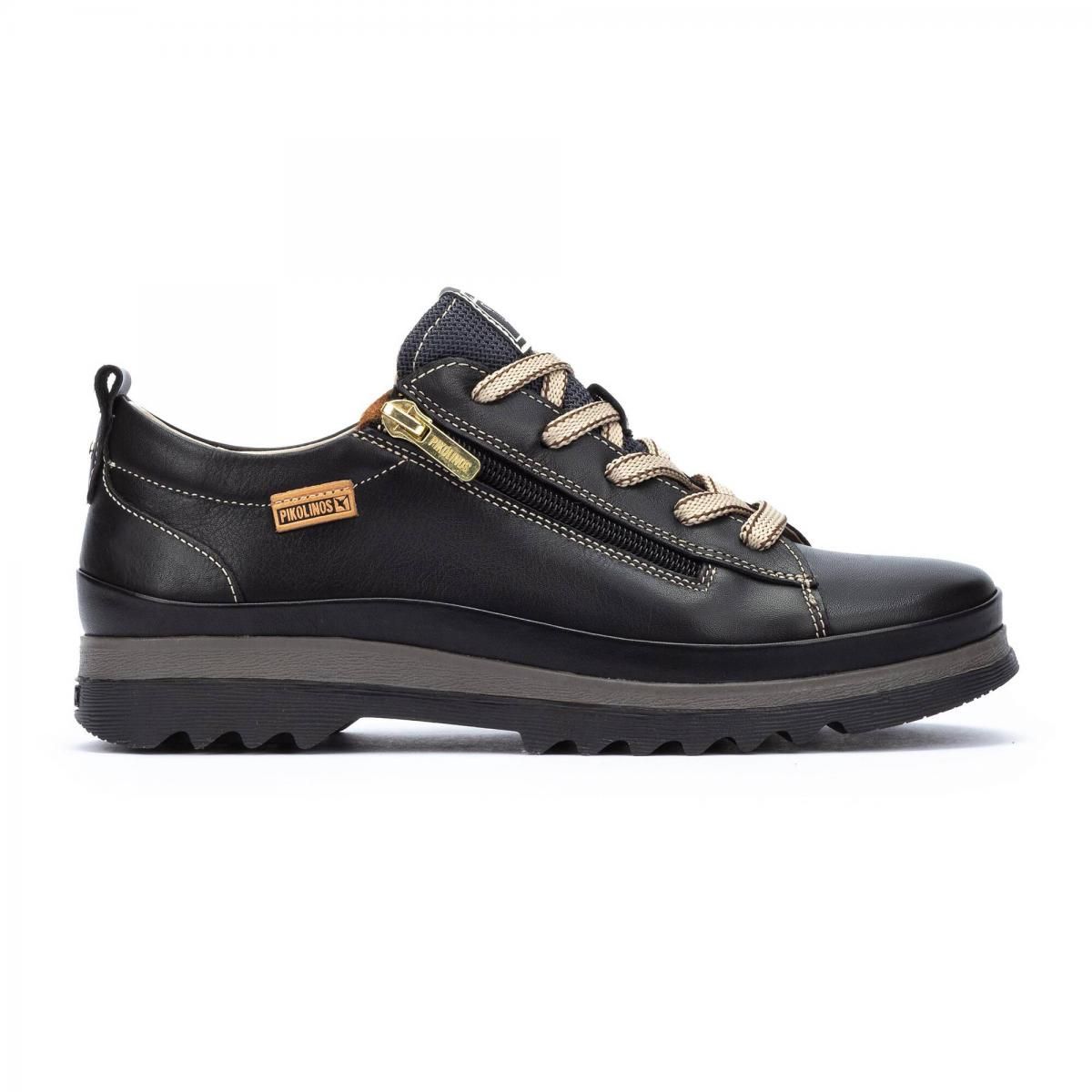 피콜리노스 컴포트 지퍼 로우탑 스니커즈 VIGO W3W-6979ST BLACK - 메인 이미지
